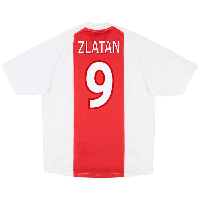 2002-04 Ajax Home Shirt Zlatan #9 - 8/10 - (L)