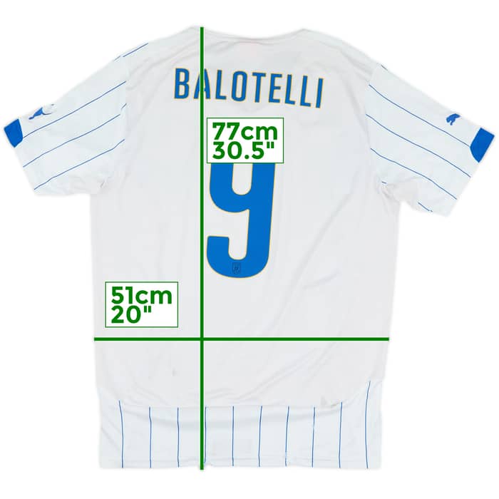 2014-15 Italy Away Shirt Balotelli #9 - 5/10 - (L)