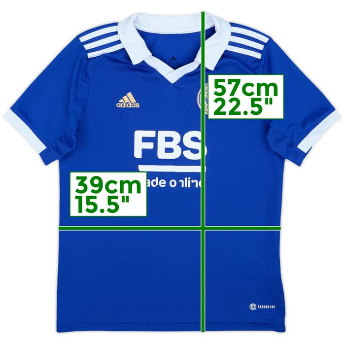 2022-23 Leicester Home Shirt - 4/10 - (M.Boys)