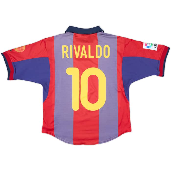 2000-01 Barcelona Home Shirt Rivaldo #10 - 6/10 - (S)
