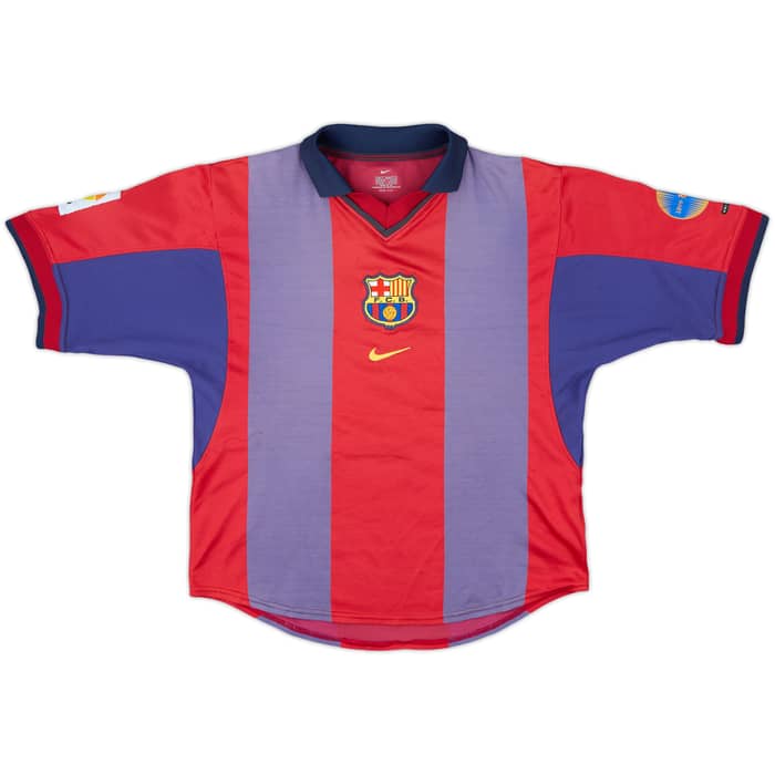 2000-01 Barcelona Home Shirt Rivaldo #10 - 6/10 - (S)