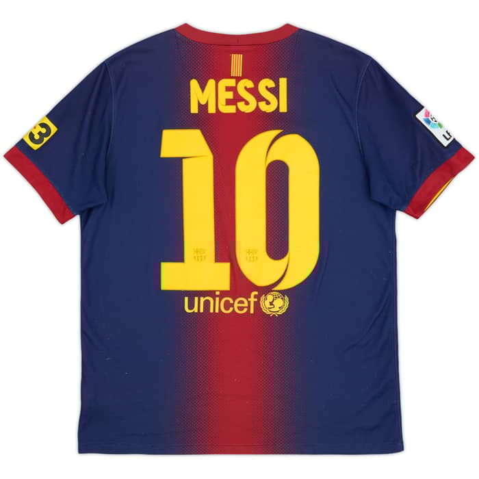2012-13 Barcelona Home Shirt Messi #10 - 7/10 - (XL.Boys)