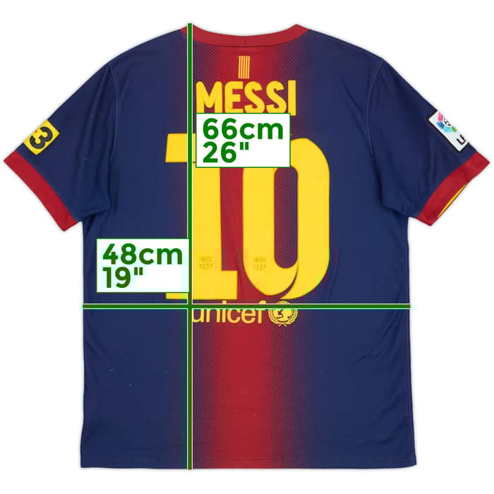 2012-13 Barcelona Home Shirt Messi #10 - 7/10 - (XL.Boys)