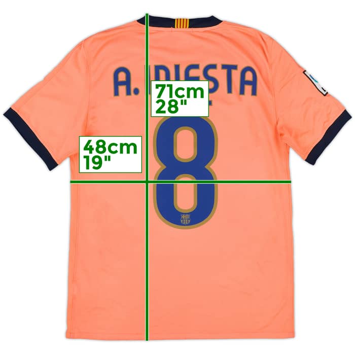 2009-10 Barcelona Away Shirt A.Iniesta #8 - 8/10 - (S)
