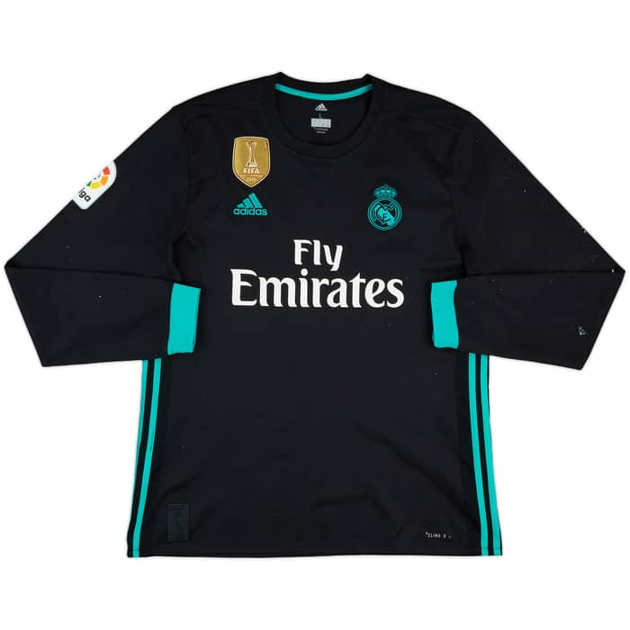 2017-18 Real Madrid Away L/S Shirt Benzema #9 - 4/10 - (L)
