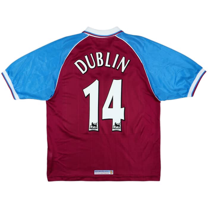 1998-99 Aston Villa Home Shirt Dublin #14 - 9/10 - (M)