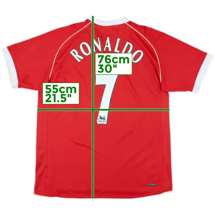 2006-07 Manchester United Home Shirt Ronaldo #7 - 6/10 - (L)