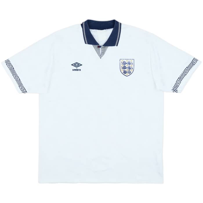 1990-92 England Home Shirt - 8/10 - (XL)