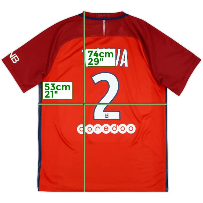 2016-17 Paris Saint-Germain Away Shirt T.Silva #2 - 5/10 - (L)