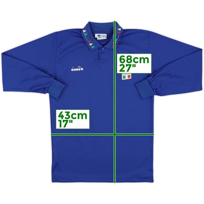 1994 Italy Home L/S Shirt - 9/10 - (L.Boys)