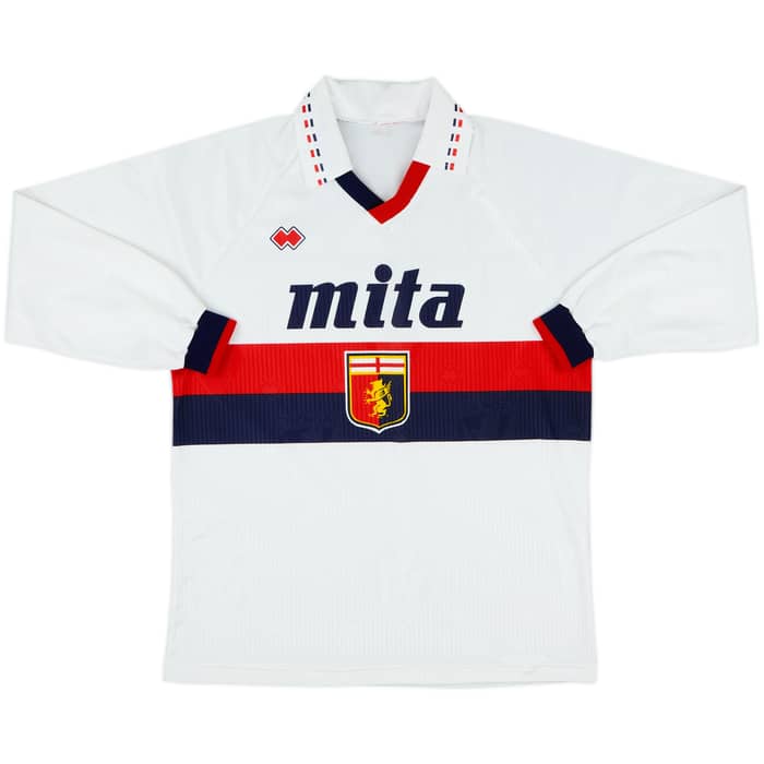1991-92 Genoa Away L/S Shirt - 8/10 - (L)