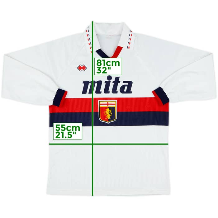 1991-92 Genoa Away L/S Shirt - 8/10 - (L)