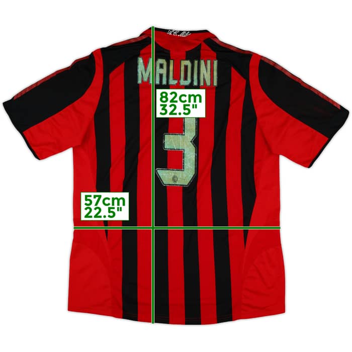 2005-06 AC Milan Home Shirt Maldini #3 - 5/10 - (XL)