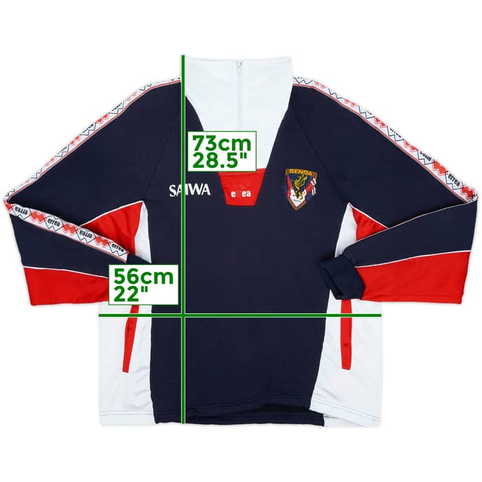 1992-94 Genoa Errea 1/4 Zip Sweat Top - 6/10 - (XL)