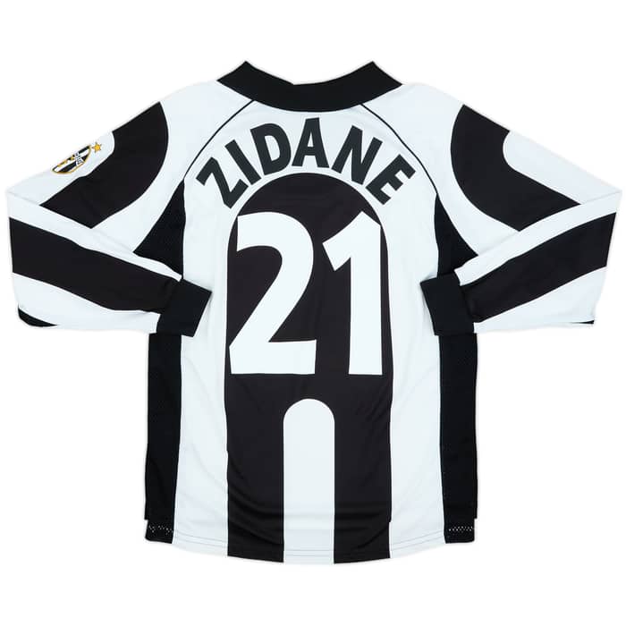 1997-98 Juventus Centenary Home L/S Shirt Zidane #21 - 9/10 - (S)