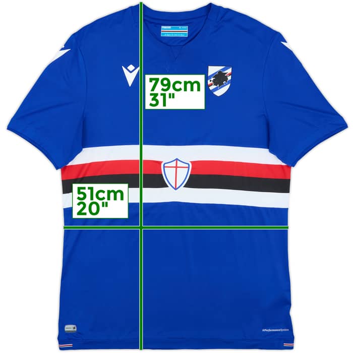 2021-22 Sampdoria Home Shirt - 8/10 - (XL)