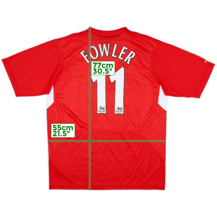 2004-06 Liverpool Home Shirt Fowler #11 - 6/10 - (L)
