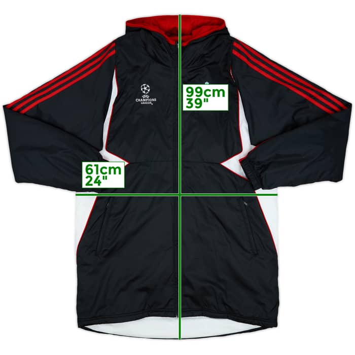 2007-08 Liverpool adidas Hooded Padded Bench Coat - 10/10 - (L)