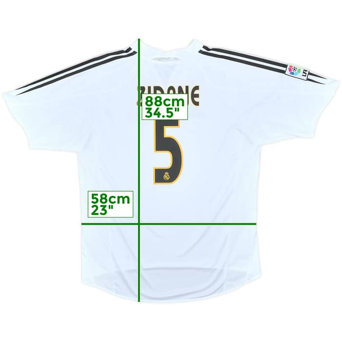 2004-05 Real Madrid Home Shirt Zidane #5 - 10/10 - (L)