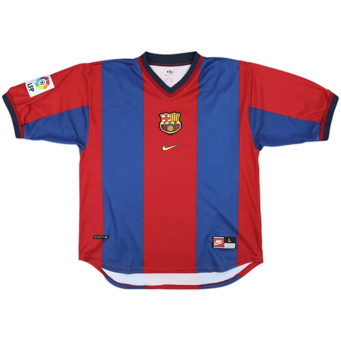 1998-00 Barcelona Home Shirt Rivaldo #11 - 8/10 - (L)