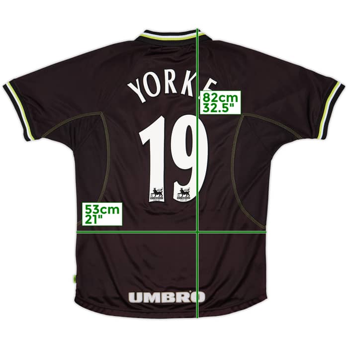 1998-99 Manchester United Third Shirt Yorke #19 - 8/10 - (L)