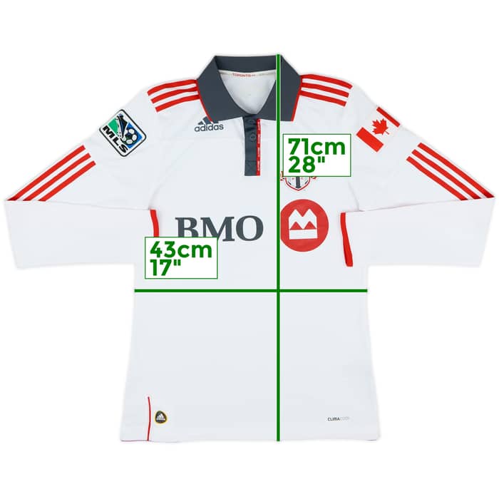 2010-11 Toronto Authentic Away L/S Shirt - 8/10 - (S)