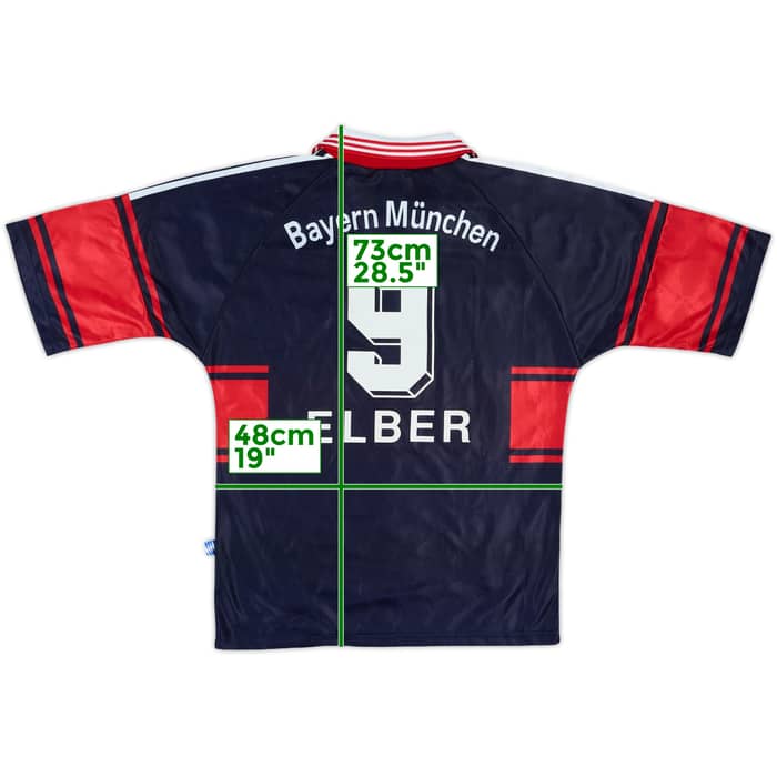 1997-99 Bayern Munich Home Shirt Elber #9 - 8/10 - (S)