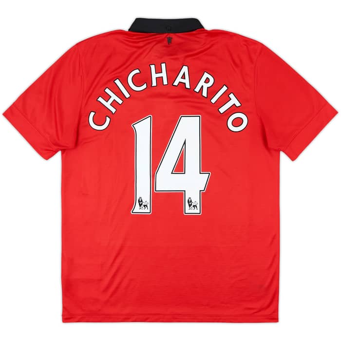 2013-14 Manchester United Home Shirt Chicharito #14 - 7/10 - (L)
