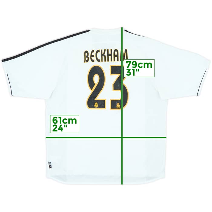 2003-04 Real Madrid Home Shirt Beckham #23 - 6/10 - (XL)