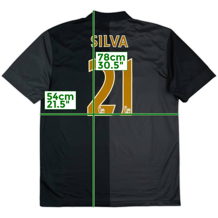 2013-14 Manchester City Away Shirt Silva #21 - 8/10 - (L)