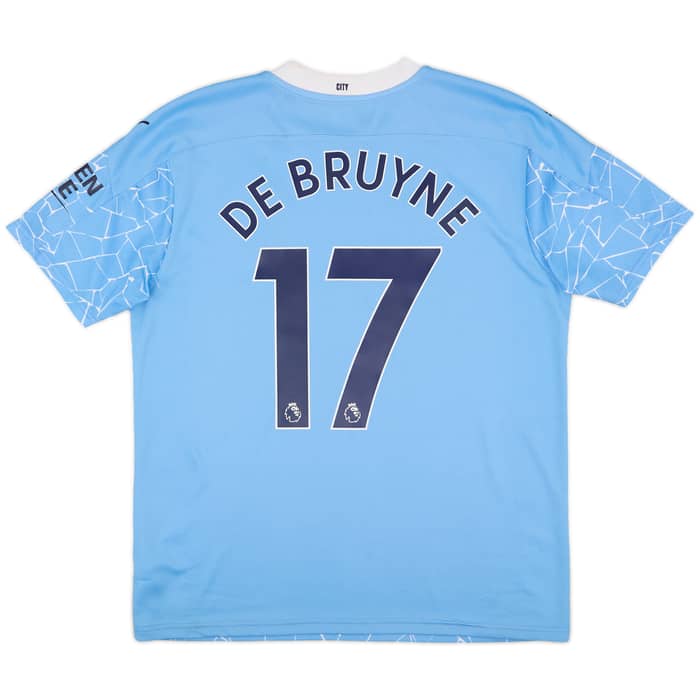 2020-21 Manchester City Home Shirt De Bruyne #17 - 8/10 - (L)