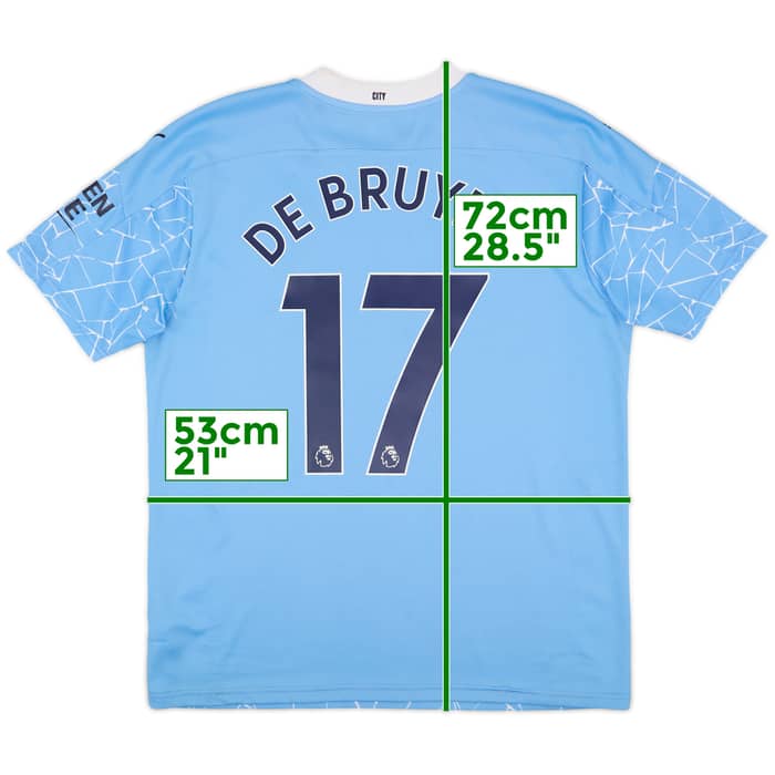 2020-21 Manchester City Home Shirt De Bruyne #17 - 8/10 - (L)