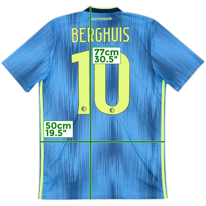 2019-20 Feyenoord Away Shirt Berghuis #10 - 9/10 - (M)