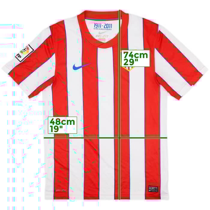 2011-12 Atletico Madrid Home Shirt - 7/10 - (S)