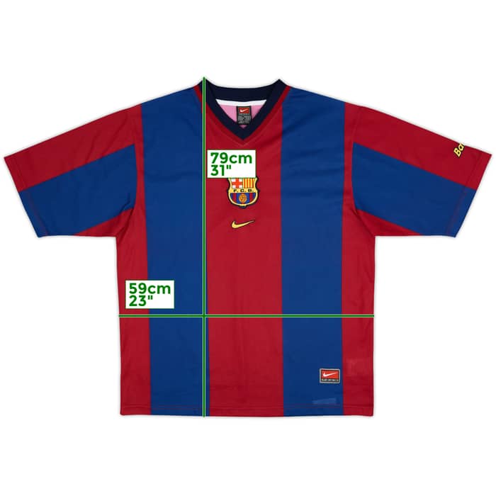 1998-00 Barcelona Basic Home Shirt - 10/10 - (L)