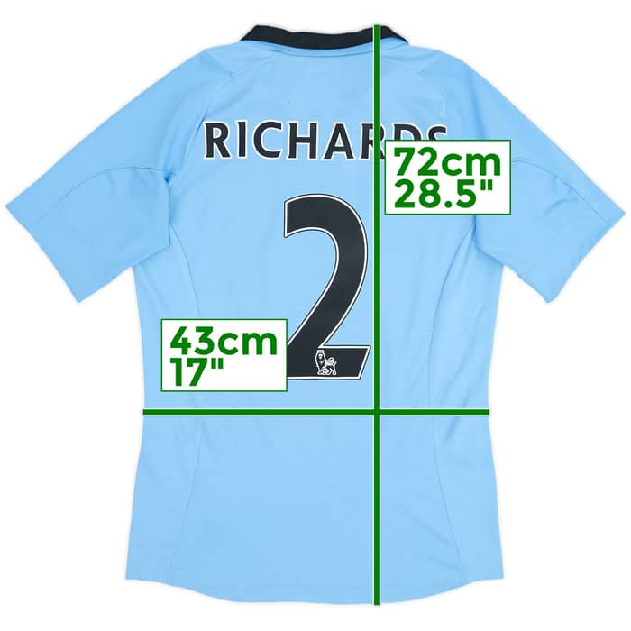 2012-13 Manchester City Home Shirt Richards #2 - 6/10 - (S)