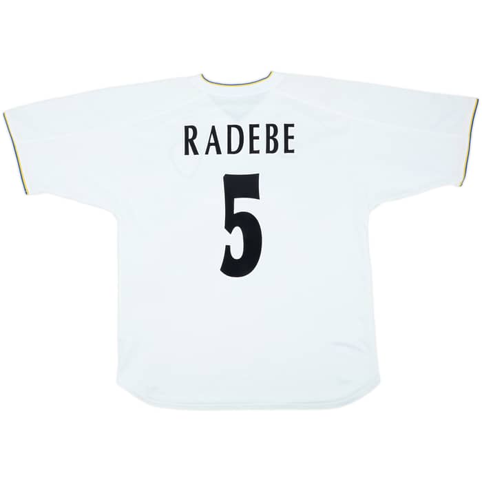 2000-02 Leeds United Home Shirt Radebe #5 - 8/10 - (L)