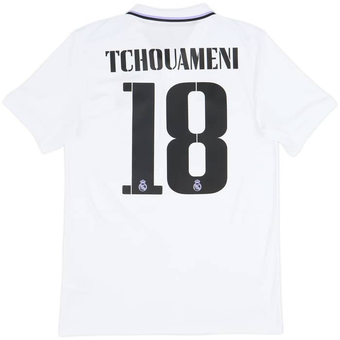 2022-23 Real Madrid Home Shirt Tchouameni #18 - 10/10 - (M)