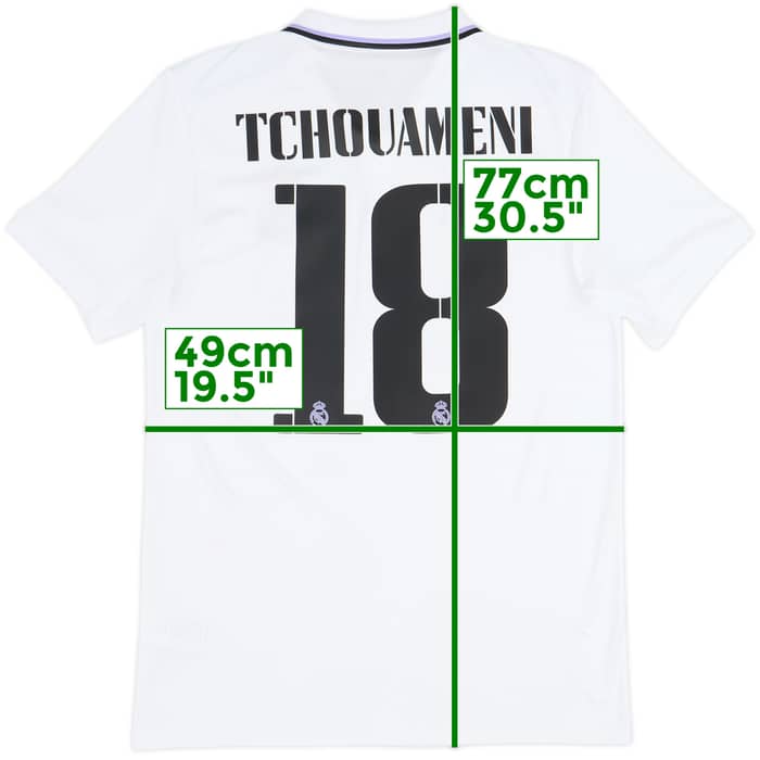 2022-23 Real Madrid Home Shirt Tchouameni #18 - 10/10 - (M)