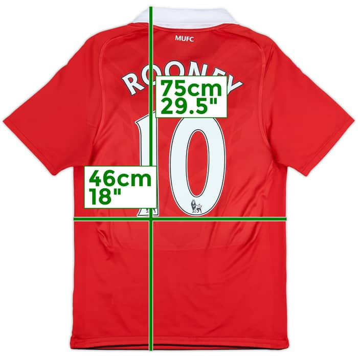 2010-11 Manchester United Home Shirt Rooney #10 - 5/10 - (S)