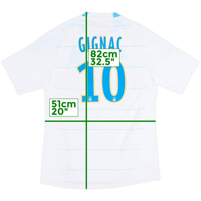 2010-11 Olympique Marseille Home Shirt Gignac #10 - 10/10 - (L)