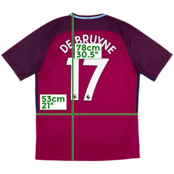 2017-18 Manchester City Camiseta de visitante De Bruyne #17 - 9/10 - (XL)