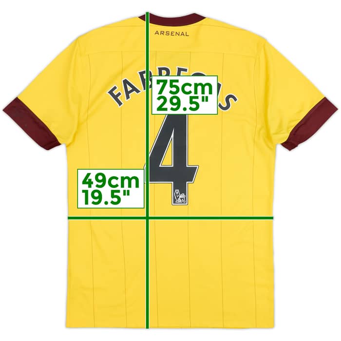 2010-13 Arsenal Away Shirt Fabregas #4 - 6/10 - (S)