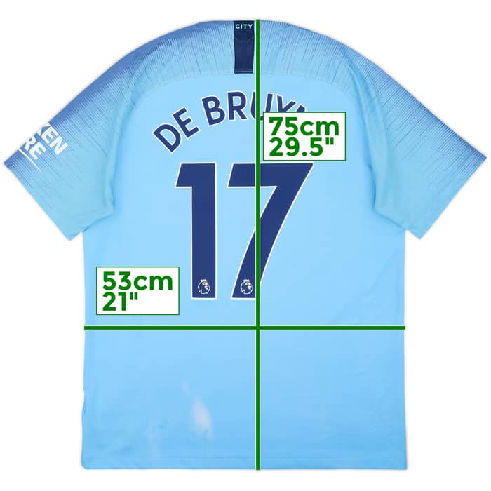 2018-19 Manchester City Home Shirt De Bruyne #17 - 5/10 - (L)