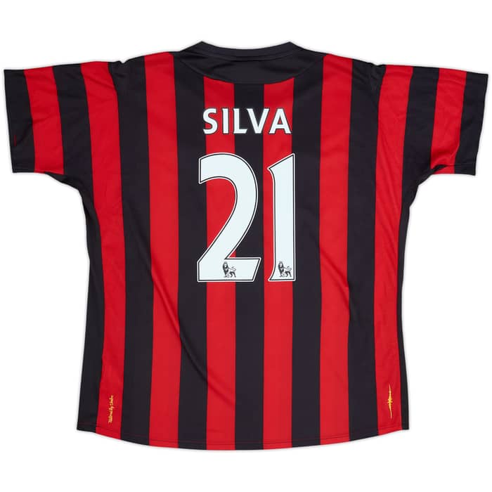 2011-12 Manchester City Away Shirt Silva #21 - 9/10 - (XL)