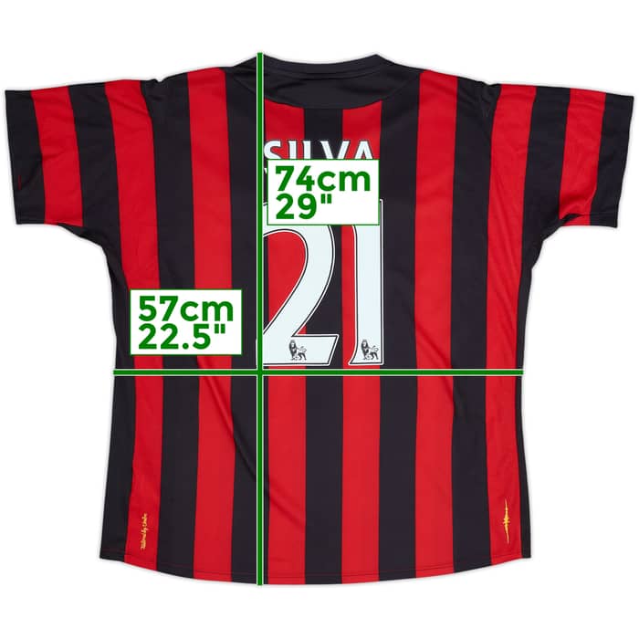 2011-12 Manchester City Away Shirt Silva #21 - 9/10 - (XL)
