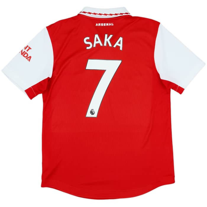 2022-23 Arsenal Authentic Home Shirt Saka #7 - 8/10 - (M)