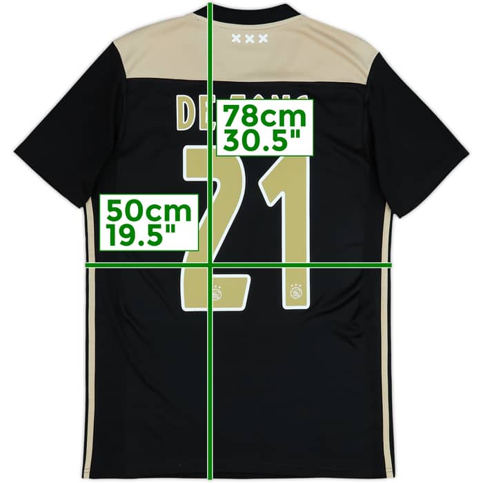 2018-19 Ajax Away Shirt De Jong #21 - 7/10 - (S)