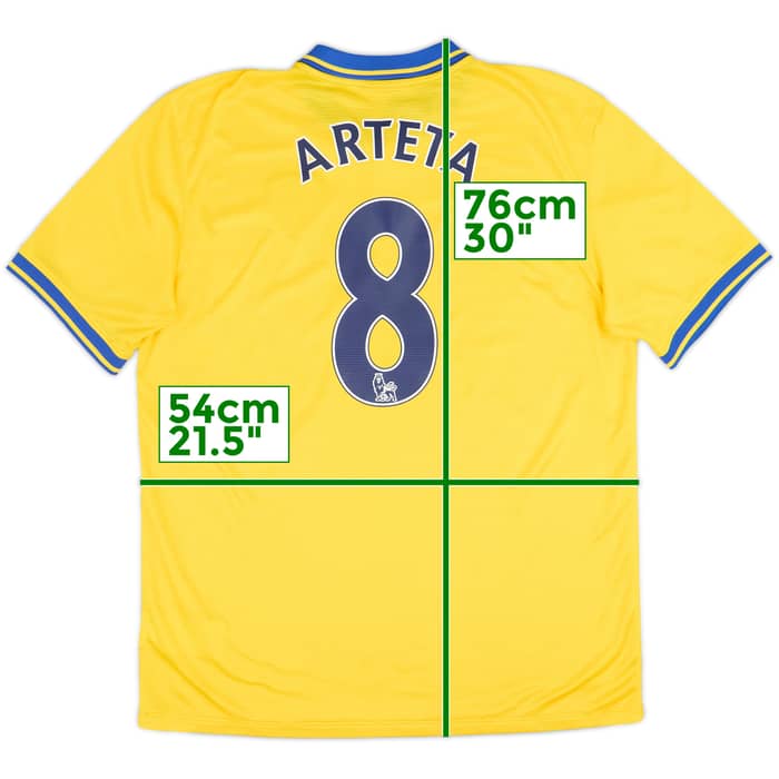 2013-14 Arsenal Away Shirt Arteta #8 - 9/10 - (L)