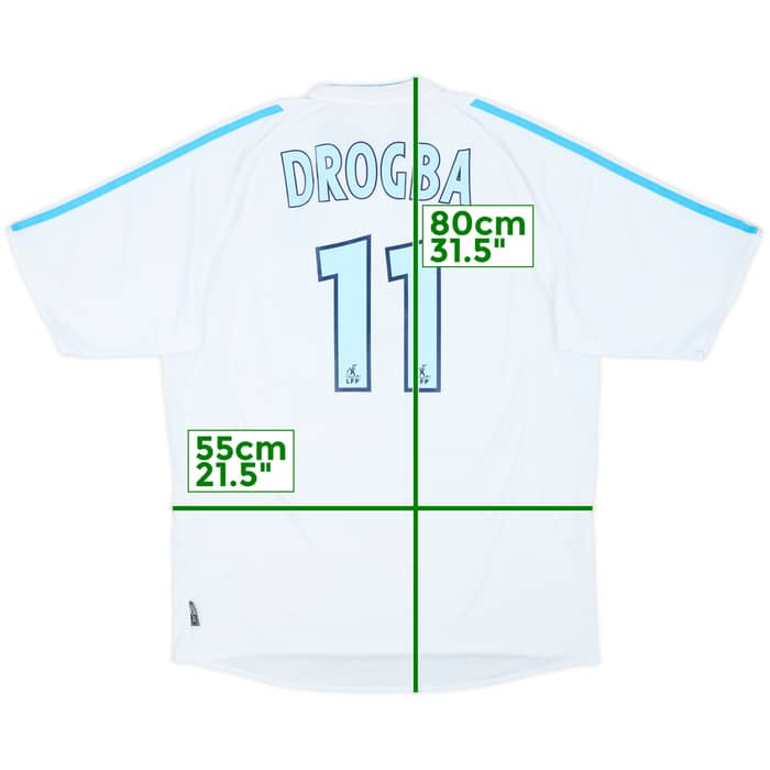 2003-04 Olympique Marseille Home Shirt Drogba #11 - 8/10 - (L)